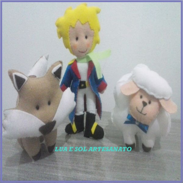 ENFEITE DE MESA OVELHA RAPOSA  E PEQUENO PRÍNCIPE